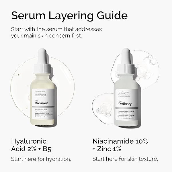 THE ORDINARY HYALURONIC ACID 2% + B5 (WITH CERAMIDES), MULTI-DEPTH HYDRATION SERUM FOR PLUMPER, SMOOTHER SKIN, 1 FL OZ
