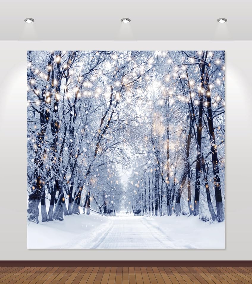Winter Forest Photography Backdrop Banner