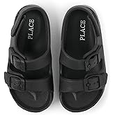The Children's Place Baby Boys and Toddler Everyday Double Buckle Slide Sandals with Backstrap