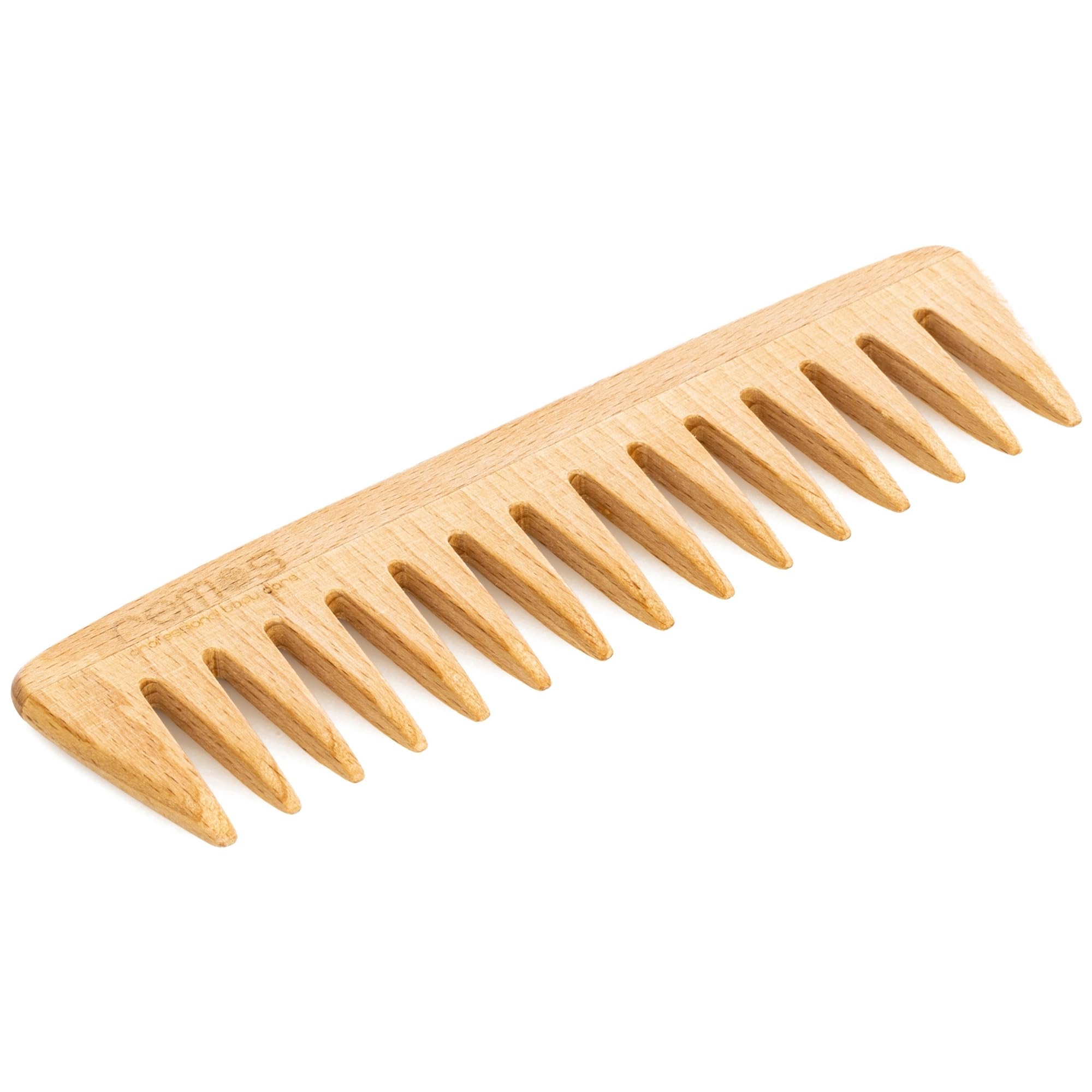 REMOS Wooden comb made of local beech wood antistatic - coarse teeth 18cm