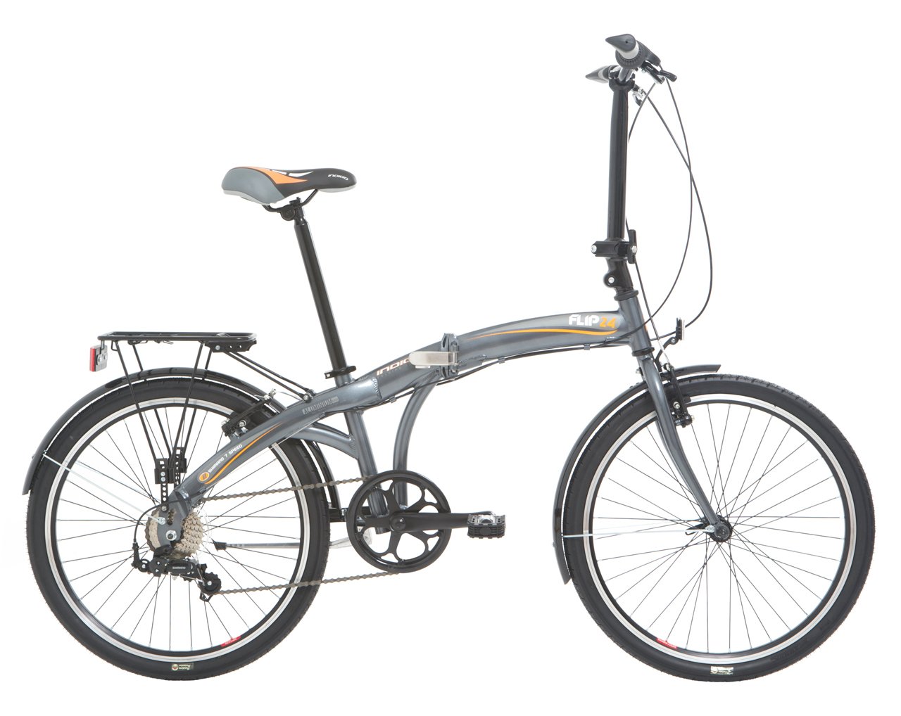 Indigo Flip 24 Unisex Folding Bike, 24Inch Wheel, 7 Speed Amazon.co