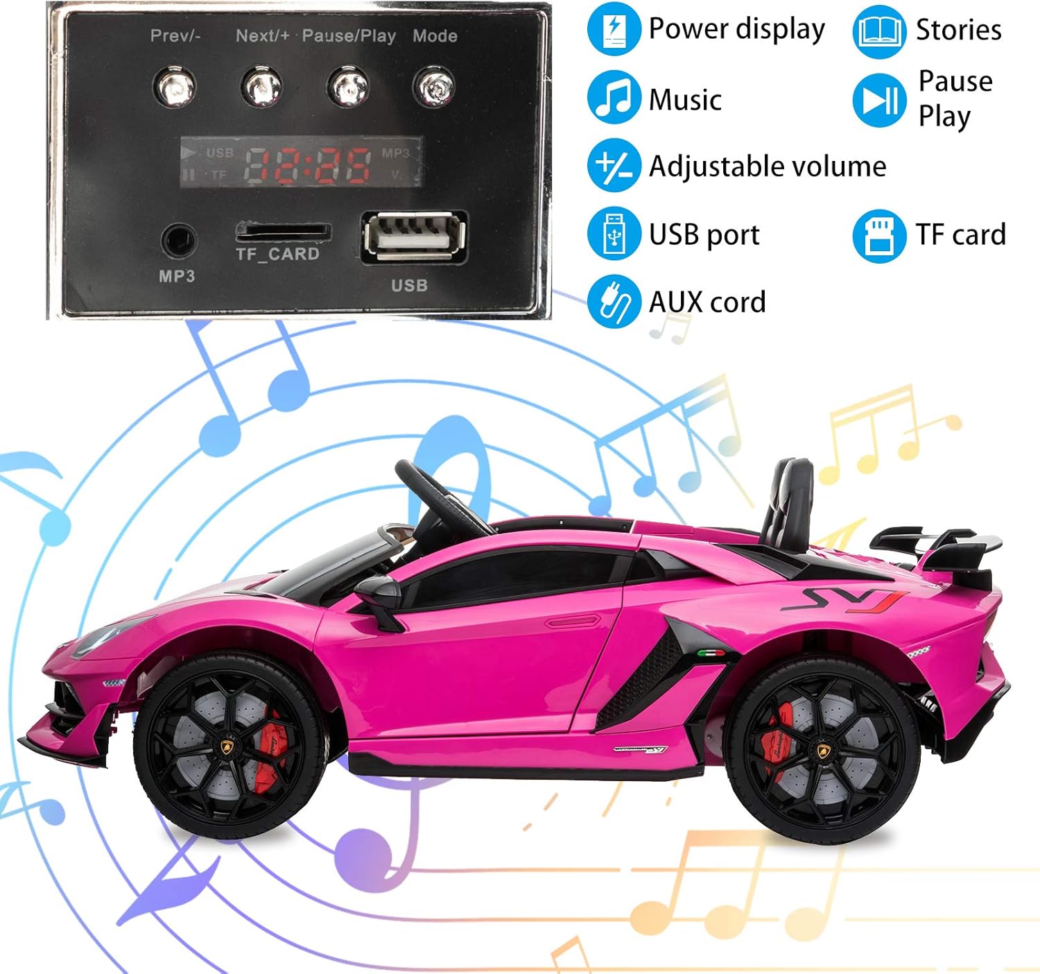 pink lamborghini power wheels