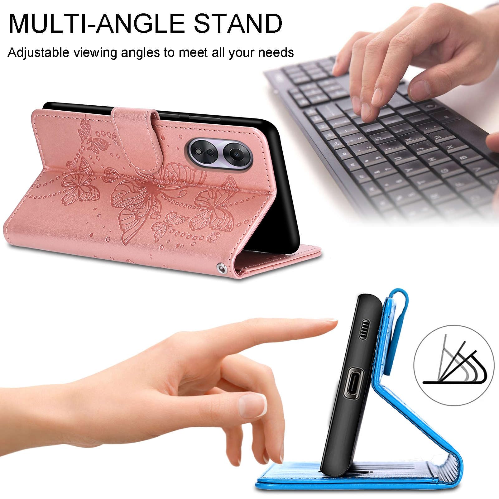 Handyhülle für Xiaomi Redmi 7A Hülle, Premium PU Leder Flipcase Magnetverschlüsse Schutzhülle Klapphülle mit Kartenhalter und Faltbare Brieftasche Hülle für Xiaomi Redmi 7A Handyhülle - Blau 6