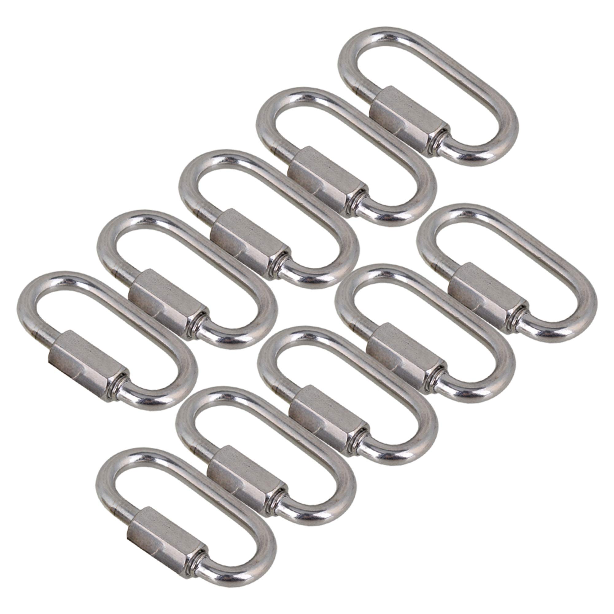 Mxfans 10PCS Silver 304 Stainless Steel M3.5 Link Chain for Quick Fastening