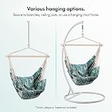 VonHaus Hanging Chair Outdoor Leaf Print Garden Swing Seat 1 Seater view 5