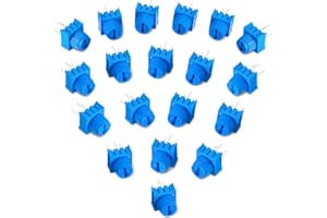 Flutesan 24 Pieces 10K Ohm Trim Potentiometer Kit with Knob Variable Resistors Breadboard Trimmer Potentiometer Assortment Kit Compatible with Arduino, Blue