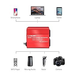 LVYUAN 300W Power Inverter DC 12V to 110V AC Car