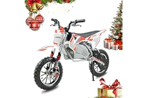 SYING Electric Dirt Bike, 36V 500W Off-Road Electric Motocycle for Kids 8-14 Yrs,15 MPH Peak Speed,Dual Suspension High Torque Motor for Mountain Roads and Trails, Instant Start and Zero Emissions