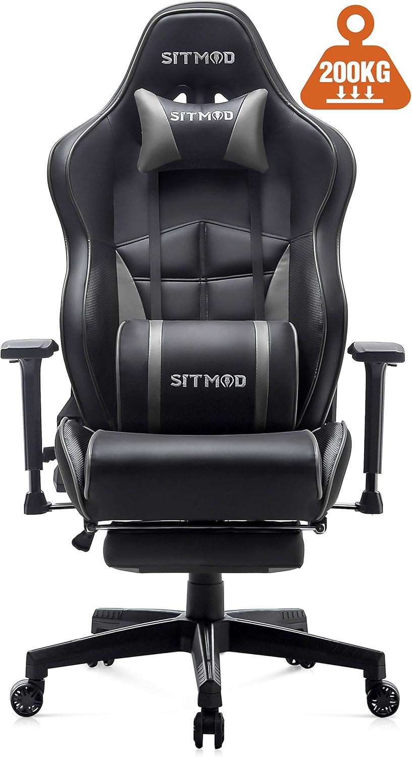 SITMOD Massage Gaming Chair Office Recliner Chair 200kg PU Leather with