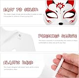 EXCEART 5pcs Paintable Cat Face Mask Pulp DIY Party Halloween Cosplay Crafting view 5