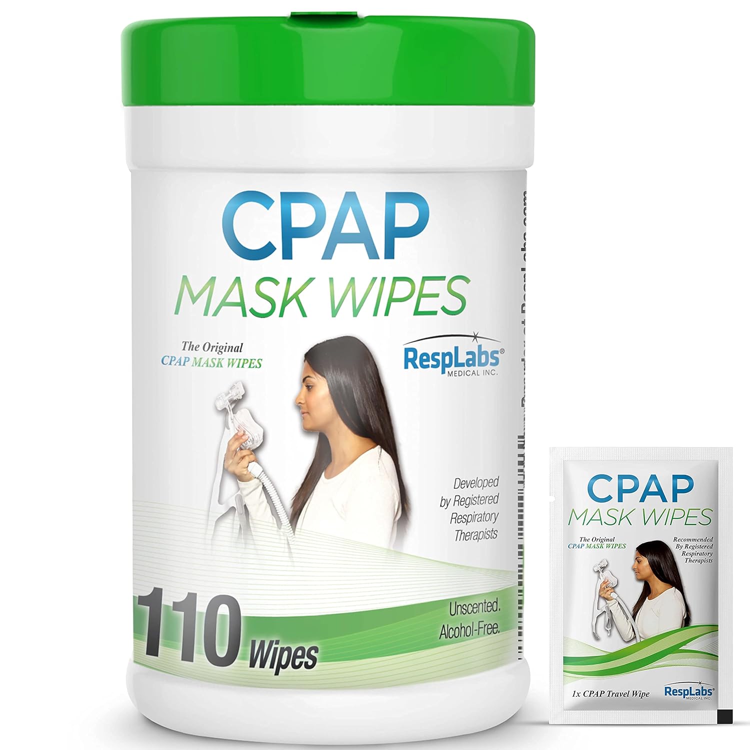 RespLabs Medical Inc. CPAP Mask Wipes 80 Unscented to Clean Your PAP