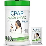 RespLabs CPAP Mask Wipes - 1x 110 Pack Bottle - Alcohol-free, Unscented and Gentle Cleansing.