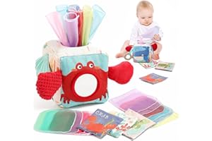 Youuys Baby Tissue Box Toy for Babies 6-12 Months - Montessori Toys Baby Tissue Box Sensory Toys for 1 Year Old - Boy Girl Gifts for Babies 6 12 18 Months Old (Ocean)