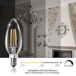 TJOY LED Candelabra Bulbs Dimmable, 60W Equivalent