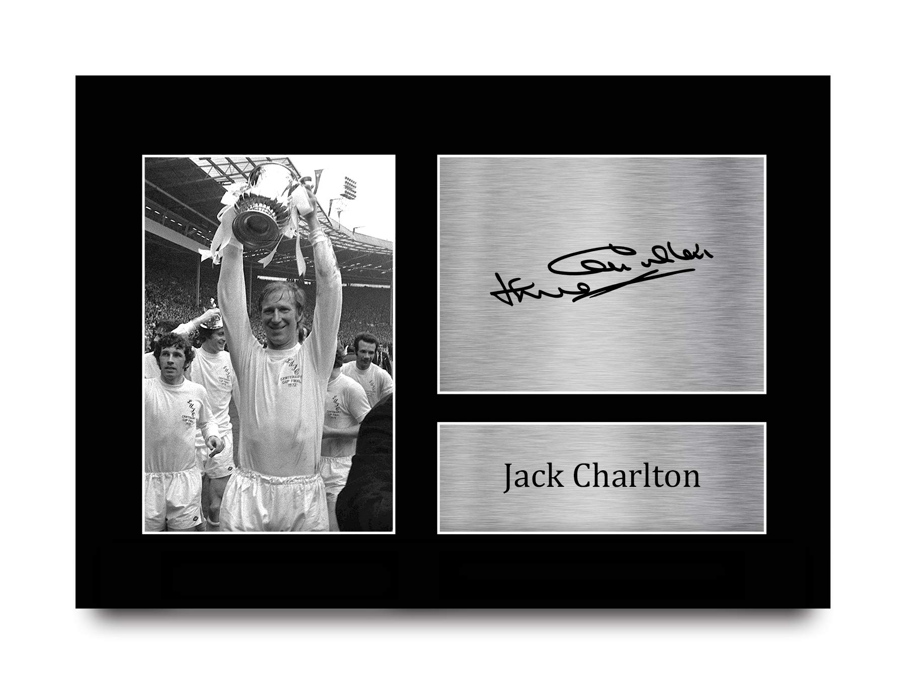 HWC Trading A4 Jack Charlton Leeds United Gifts Printed Signed Autograph Picture for Football Fans and Supporters