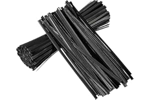 YELARXI Wire Twist Ties Reusable 4.7 Inch for Plastic Bags Treat Candy Bag Plants Craft Projects - (800Pcs, Black)