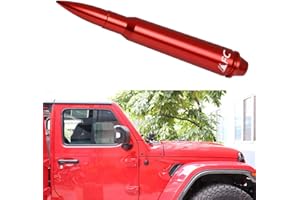 MFC 5.7" Black Antenna in Heavy Gauge Billet Aluminum Replacement Compatible with for Jeep Wrangler JK JL TJ Gladiator JT 1997-2021