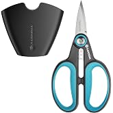 GARDENA HerbCut Scissors w/Holder, German Steel, 25 Year Warranty - 12214 | For Precise, Effortless Herb Trimming