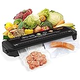 MEGAWISE Model B 2025 Vacuum Sealer | Powerful & Compact | One-Touch Automatic Food Sealer for Cold, Wet, Moist, and Dry Foods | Compatible with Thick, Medium, and Thin Bags | OMNI MACHINE (Black)