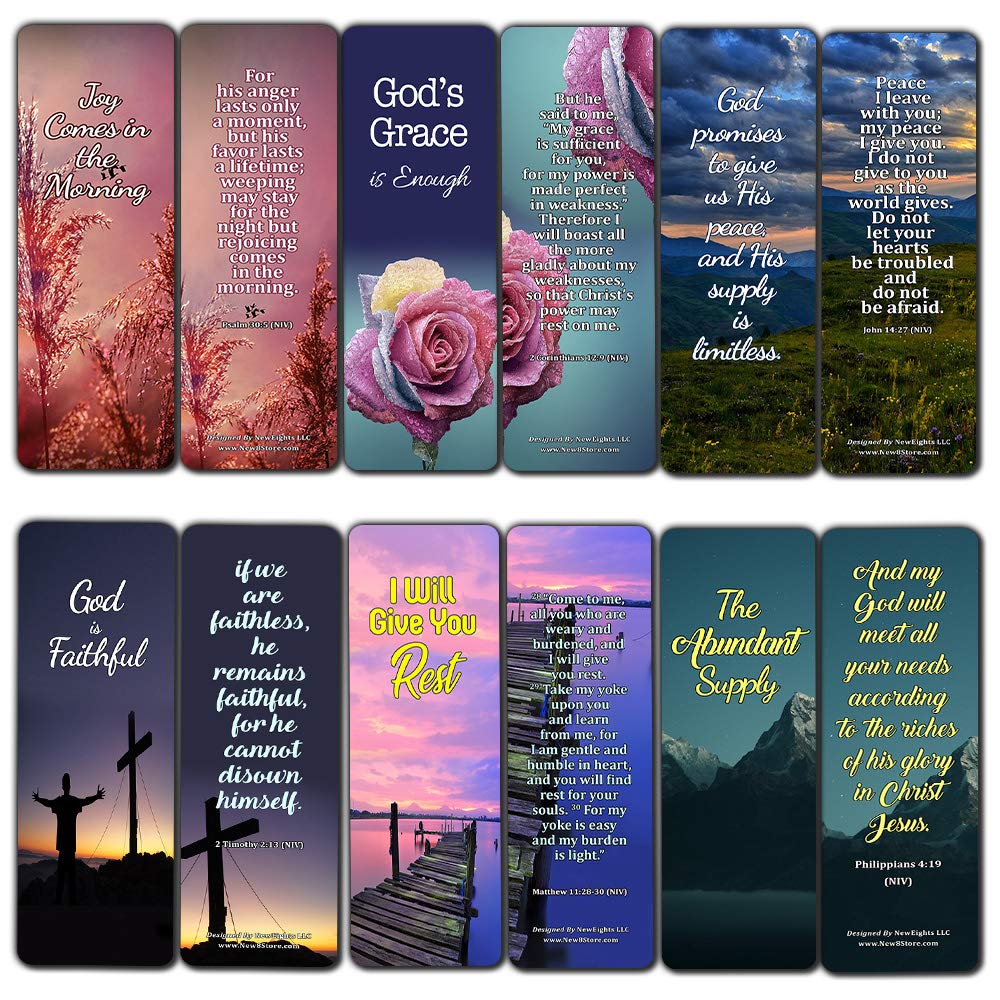 Bible Verses Bookmarks for When Your Faith is Feeble (12-Pack)