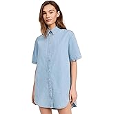 o.p.t Women's Chance Dress, Denim Midwash, S
