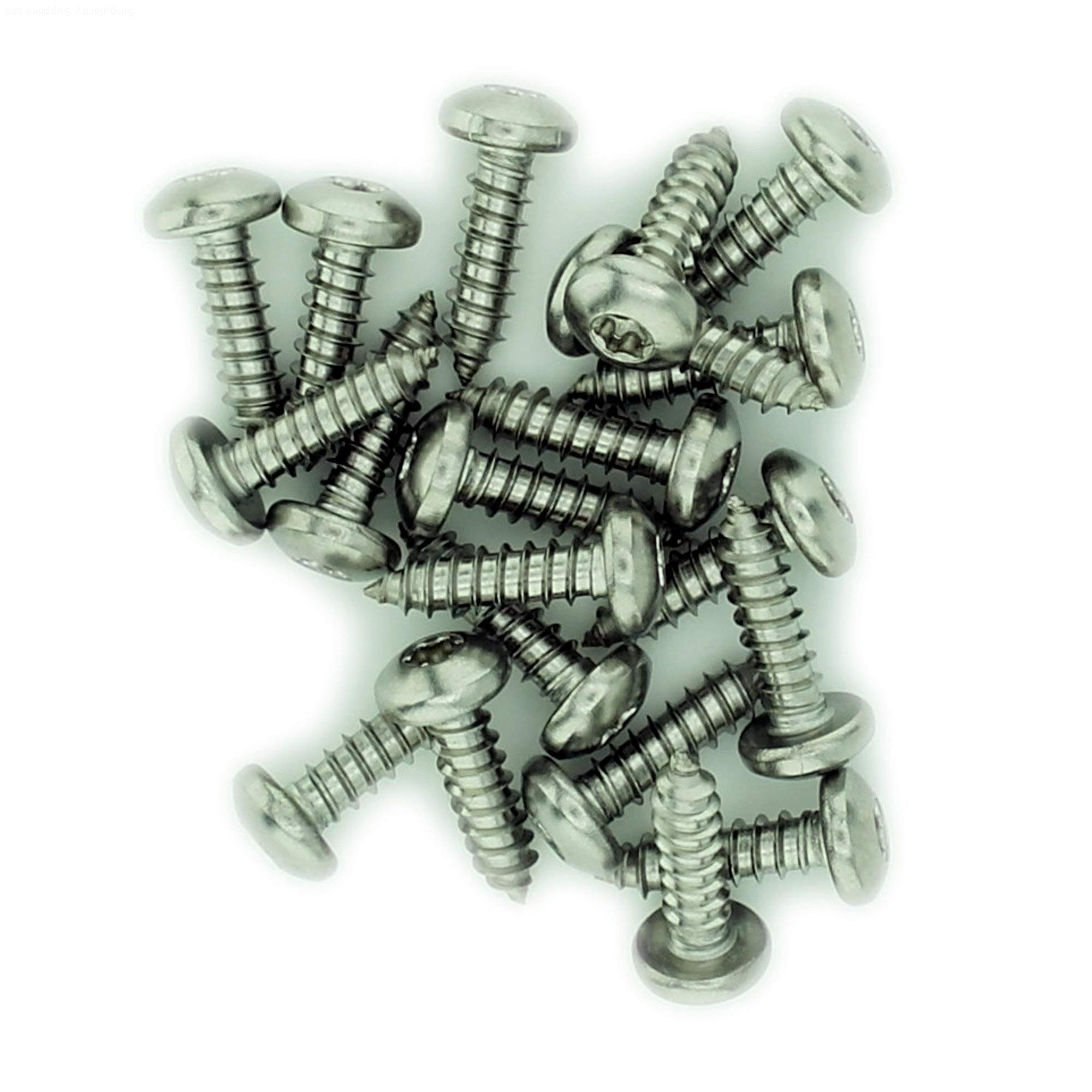 No.7 x 1.975 (3.9mm x 50mm) TX Pan Self-Tapping Screw - Stainless Steel (A2) (Pack of 20)