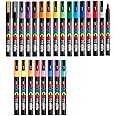 Posca Paint Marker FULL RANGE Bundle Set , Mitsubishi Poster Colour ALL COLOR Marking Pen Fine Point 24 Colours ( 17 Standard & 7 Natural ) Japan Import