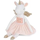 Bearington Collection Tooth Fairy Tooth Holder Plush Pillow for Girls – Hanging Doll for Bed, Door, Nightstand - Unicorn Twinkles 14"