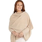 Velanio Cashmere 100% Cashmere Knitted Wrap Pashmina Shawl Extra Large Scarf Stole for Women Travel
