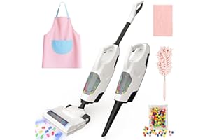 SMILESSKIDDO Kids Vacuum That Really Works - Toddler Toy Vacuum with 2 Nozzles & 5 Cleaning Set Accessories, Sound and Ball Popping Action, Pretend Play Housekeeping Toys Gifts for Girls & Boys