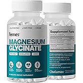 Magnesium Glycinate 1250mg with Zinc - Gentle on Stomach - Sleep, Muscle Cramp, Cardiovascular & Bone Support* for Women & Men - High Absorption, Gluten-Free, Non-GMO, Vegan (90 Caps) - Made in USA