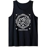 Aquarius Zodiac Sign Gift Astrology Sign Aquarius Birthday Tank Top