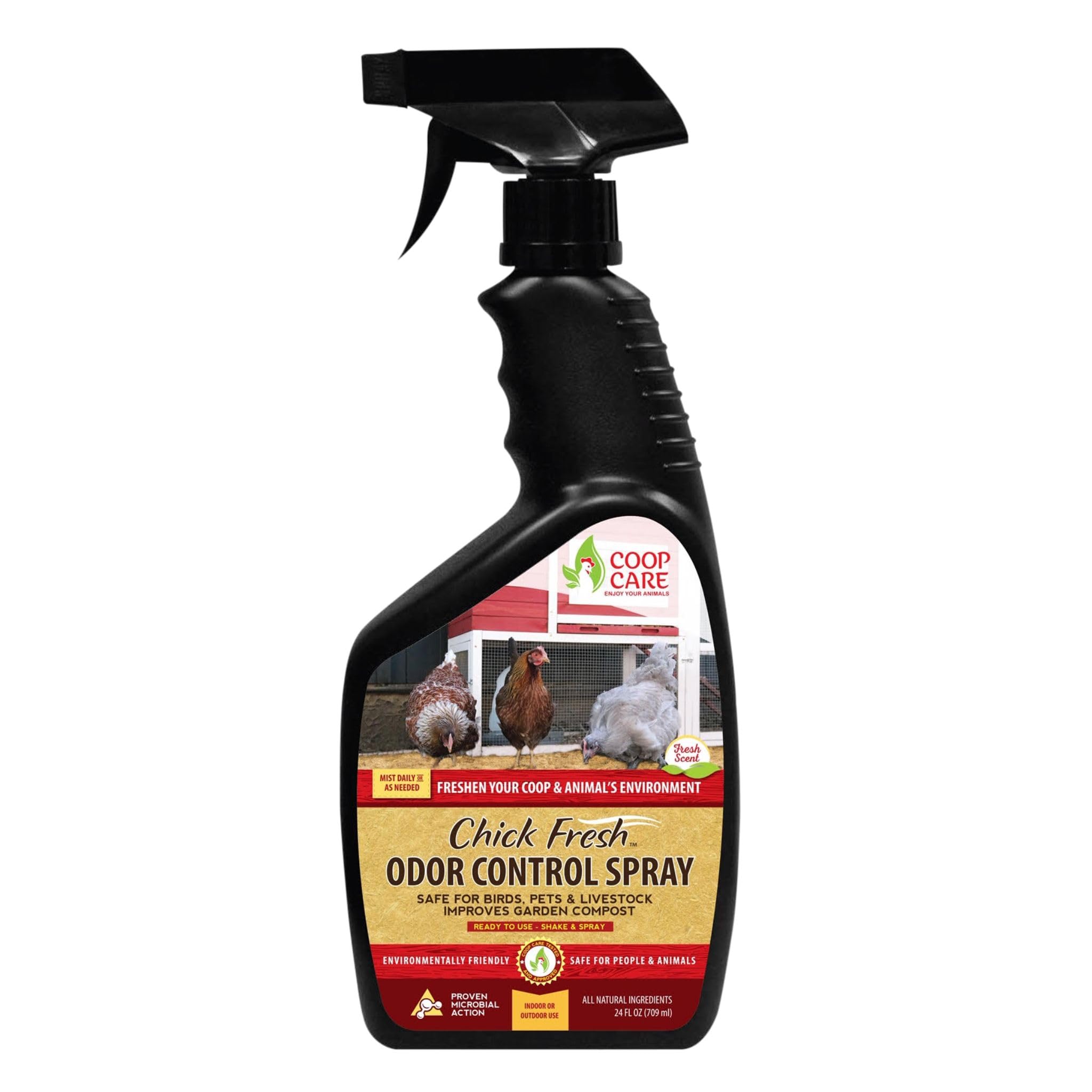 Photo 1 of Coop Care Chick Fresh - Odor Control Spray for Backyard Chickens. Eliminator of Chicken Coop & Brooders Odor & Ammonia! 24 oz Poultry Spray Bottle Poultry Supplies from