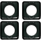 Amazinpure 4X SGP-400 Porcelain Drip Pan 7.75" Square Gas Range Drip Pan