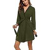 Hotouch Women Kimono Robes Cotton Lightweight Robe Short Knit Bathrobe Soft Sleepwear Ladies Loungewear S-XXL