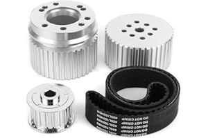 Aramox Car Water Pump Pulley Belt Pulley Kit Belt Drive Pulley Kit Water Pump/Crank/Alternator Pulley SRN2252 Fit for 283 305
