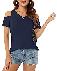 NILOUFO Womens Summer Casual Shirts Short Sleeve