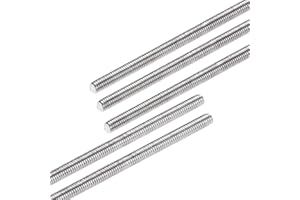 Mriuuod 5pcs M3-0.5x300mm Fully Threaded Rod M3X0.5mm 304 Stainless Steel Right Hand Threads Metric Screws All Threaded Rod Studs for Anchor Bolts Clamps Hangers U Bolts RC Car Trailers