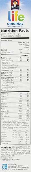 QUAKER LIFE CEREAL, ORIGINAL, 13 OUNCE