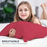 DN Collection Pillow Cases 2 Pack 50x75cm Red Microfiber OEKO-TEX view 5
