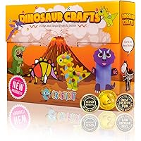 Craftikit ® 20 Dinosaur Crafts for Kids - Award-Winning All-Inclusive Fun Toddler Arts and Crafts Box for Kids - Dinosaur Cra