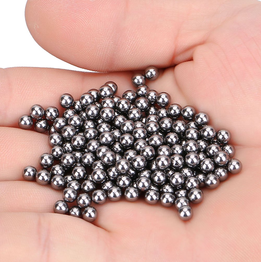 Jadeshay 600Pcs Steel Balls Steel Bearing Balls 4.5mm Bike Bearing Steel Ball Hunting Catapult Bicycle Bearing Ball