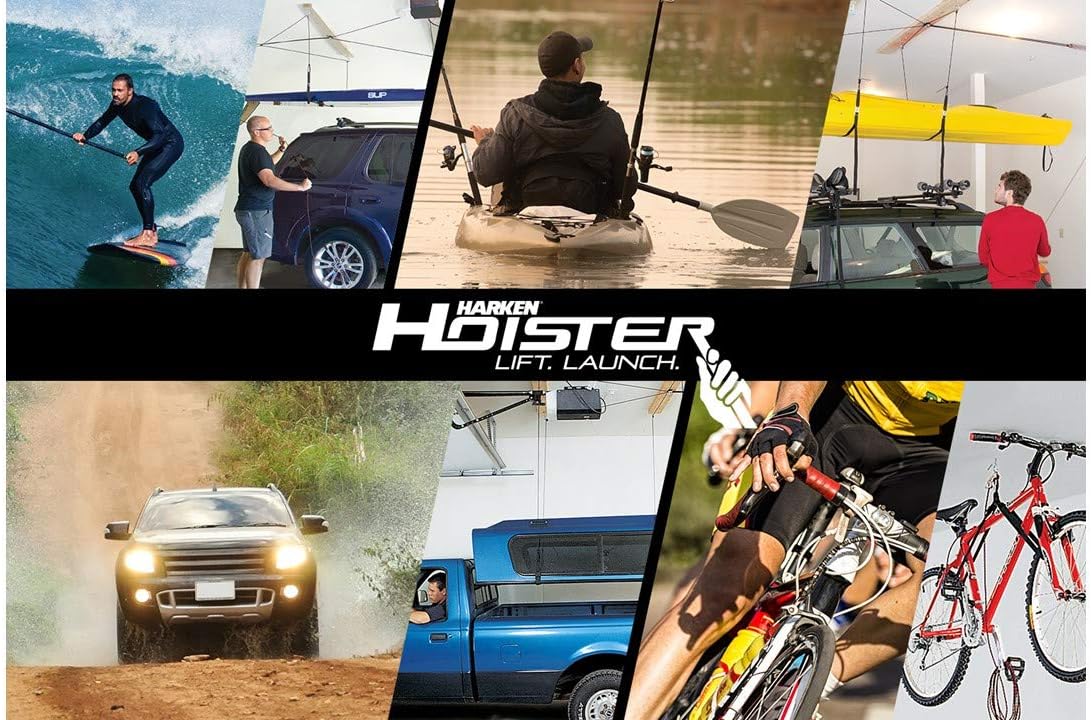 HARKEN Jeep Hardtop Overhead Garage Storage Hoist | Wrangler and Gladiator Compatible | 6:1 Mechanical Advantage: Automotive