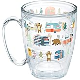 Tervis Trailer Bears Made in USA Double Walled Insulated Tumbler Cup Keeps Drinks Cold & Hot, 16oz Mug - No Lid, Clear