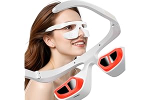 FOLOKE Under Eye Red Light Therapy Device, Red Light Therapy Glasses for Eyes Red 650 NM,Red Light Eye Mask for The Treatment of Eye Bags,Dark Circles,Puffiness periorbital for Treating Pink