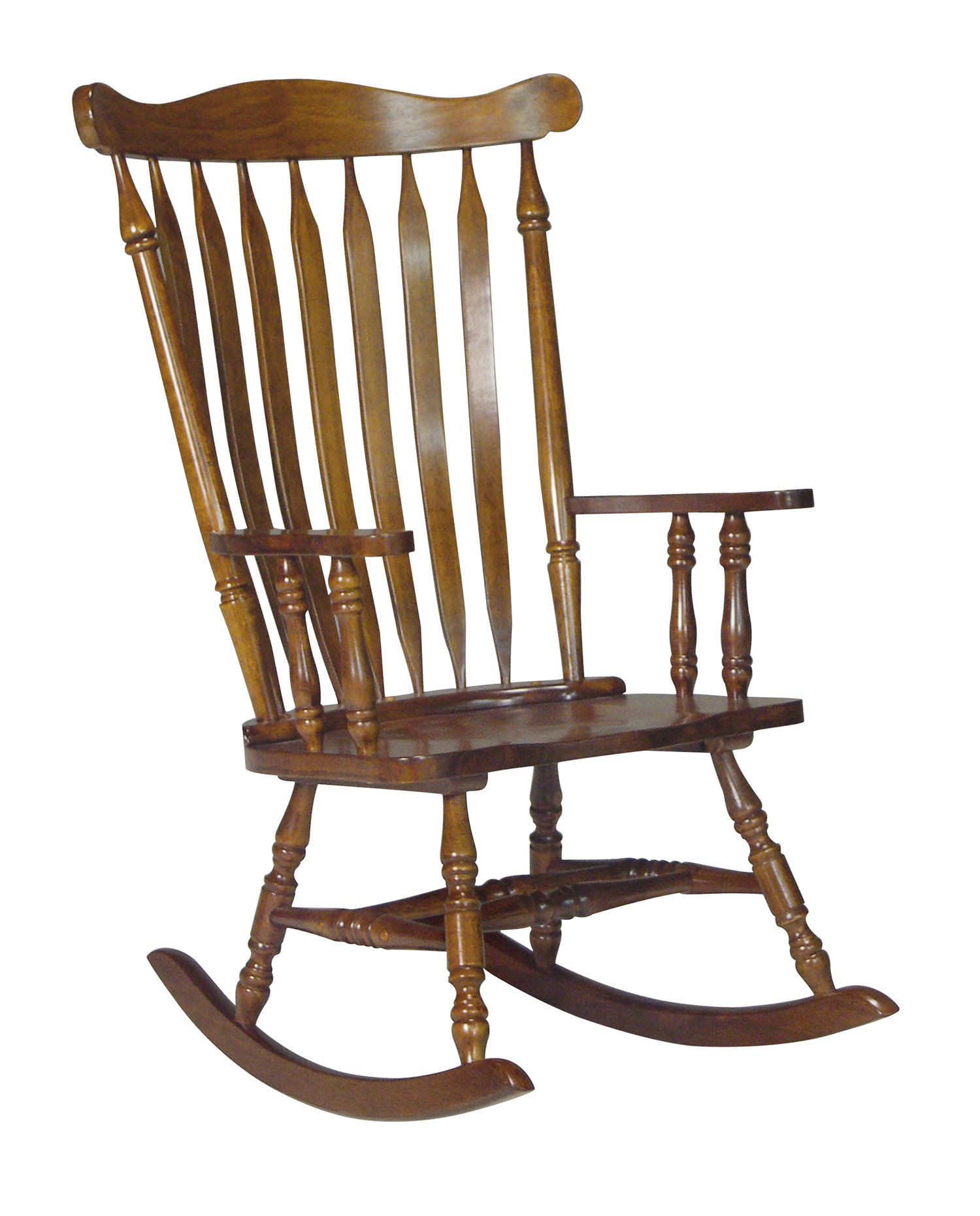 Photo 1 of ** HARDWARE INCLUDED** International Concepts Parawood Solid Wood Rocking Chair - Sturdy & Long-Lasting - 28" W x 36" D x 44.5" H - Seat 17.5" H x 22.5" W x 16.5" D - Weight Capacity 225 LB, Home Accents, Espresso