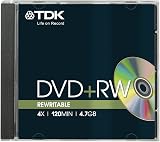 TDK DVD+RW Recordable Discs 4x Speed 4.7GB 120min Rewritable Pack of 10 view 2