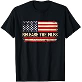 Release THE Files US Flag Vintage T-Shirt and Tee for Men Women