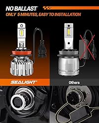 SEALIGHT H11/H8/H9/H16 Bulbs or Fog, 28000LM Super