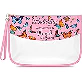Sfodiary Butterfly Makeup Bag for Women Inspirational Gift for Butterfly Lover Animal Lover Funny Birthday Christmas Gifts for Her Daughter Sister Cosmetic Bag Zipper Travel Toiletry Pouch